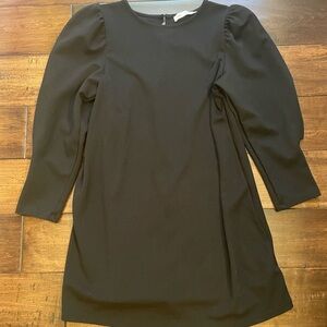 Zara Black Puff Sleeve Dress